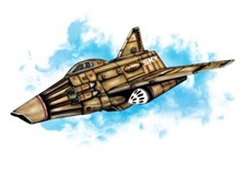 Listing image for UFO DIGITAL ART PRINT A4 SKY1 Gerry Anderson 1970s UK from my original drawing