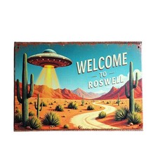 Listing image for (BC) WELCOME TO ROSWELL METAL SIGN (NEW) UFOs