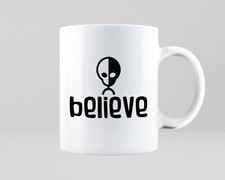 Listing image for I Believe In Aliens Mug Gift Funny UFO Conspiracy Roswell Area 51 Tea Coffee Cup