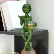 Listing image for Green Alien Roswell Space Beer Drinking Resin Statue Theme Decor Prop Display